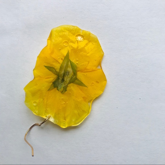 Singular Yellow Drop Earring - Picture 2 of 4